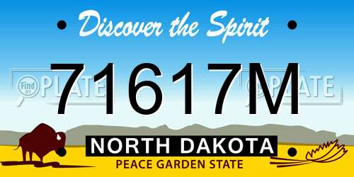 71617M North Dakota License Plate