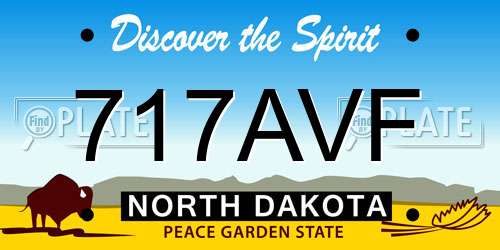 717AVF North Dakota License Plate