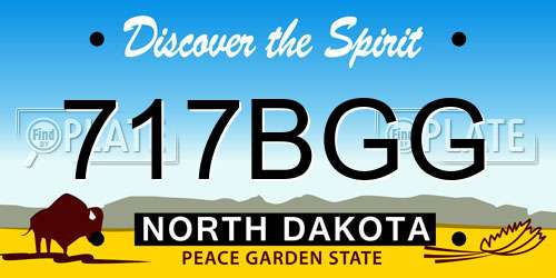 717BGG North Dakota License Plate