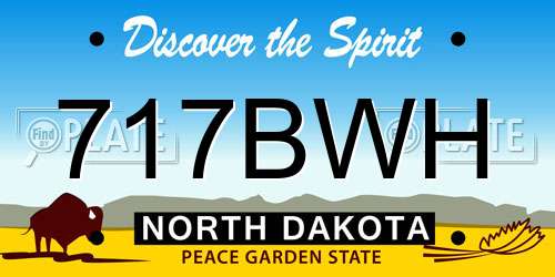 717BWH North Dakota License Plate