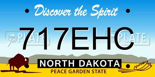 717EHC North Dakota License Plate