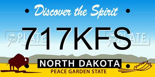 717KFS North Dakota License Plate