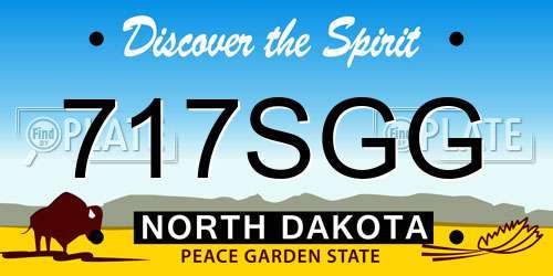 717SGG North Dakota License Plate