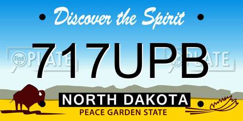 717UPB North Dakota License Plate