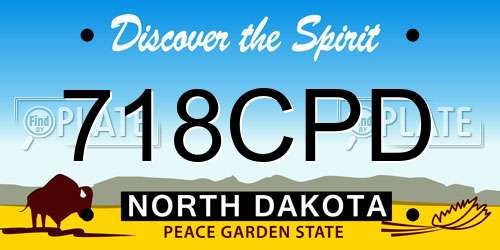 718CPD North Dakota License Plate