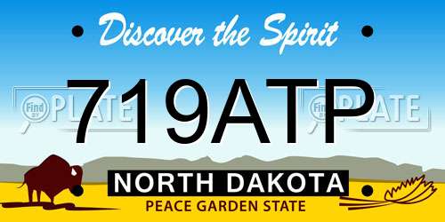 719ATP North Dakota License Plate
