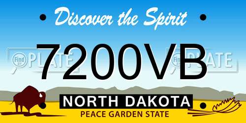 7200VB North Dakota License Plate
