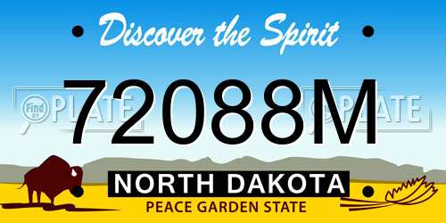 72088M North Dakota License Plate