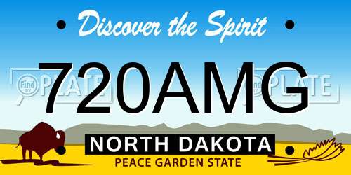 720AMG North Dakota License Plate