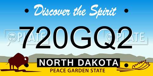 720GQ2 North Dakota License Plate