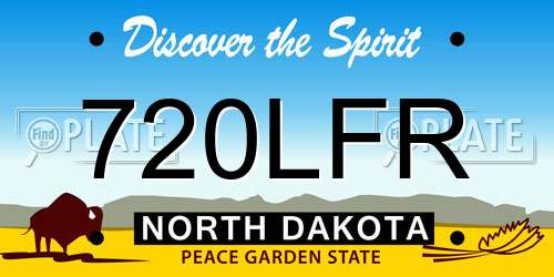 720LFR North Dakota License Plate