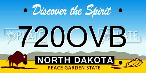 720OVB North Dakota License Plate