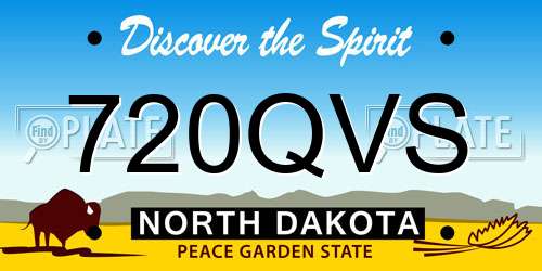 720QVS North Dakota License Plate