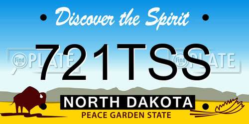 721TSS North Dakota License Plate