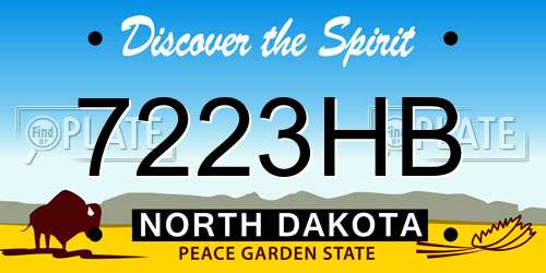 7223HB North Dakota License Plate