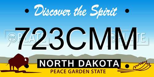 723CMM North Dakota License Plate