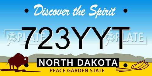 723YYT North Dakota License Plate
