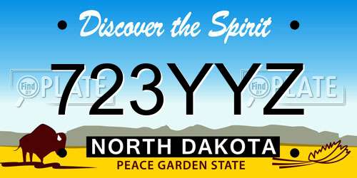 723YYZ North Dakota License Plate