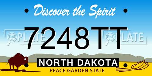 7248TT North Dakota License Plate