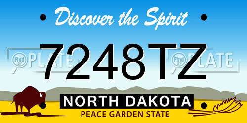 7248TZ North Dakota License Plate