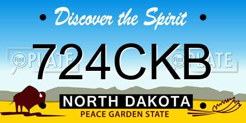 724CKB North Dakota License Plate