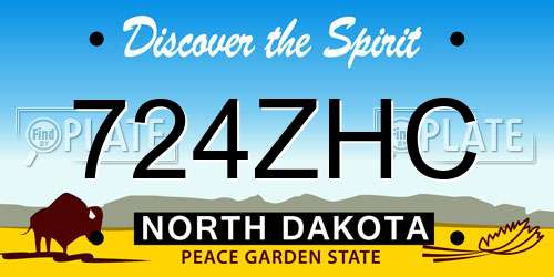 724ZHC North Dakota License Plate