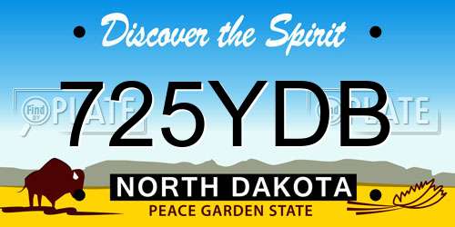 725YDB North Dakota License Plate