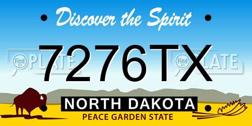 7276TX North Dakota License Plate