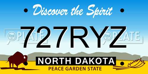 727RYZ North Dakota License Plate