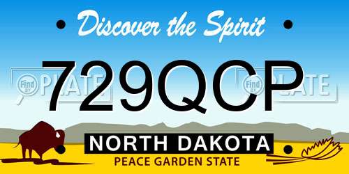 729QCP North Dakota License Plate