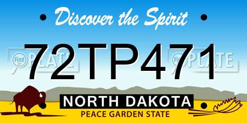 72TP471 North Dakota License Plate