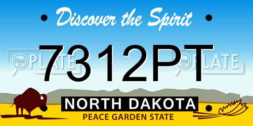 7312PT North Dakota License Plate