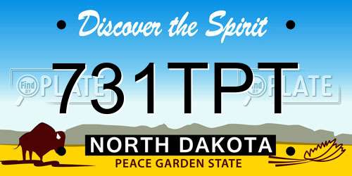 731TPT North Dakota License Plate