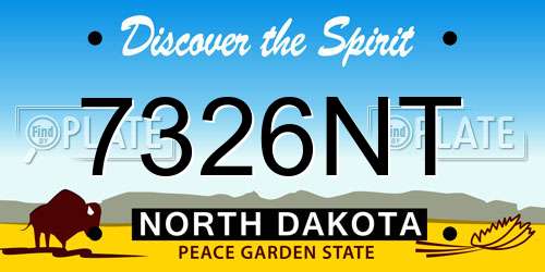 7326NT North Dakota License Plate