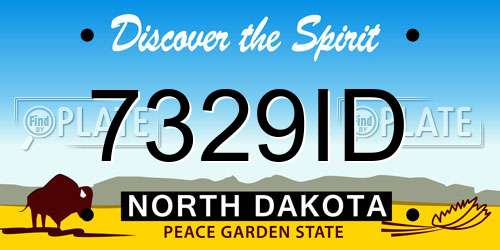 7329ID North Dakota License Plate