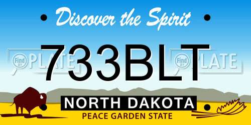 733BLT North Dakota License Plate
