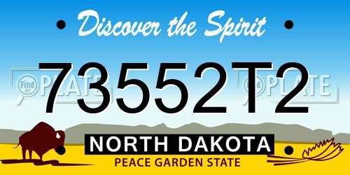 73552T2 North Dakota License Plate