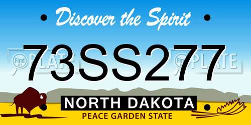 73SS277 North Dakota License Plate
