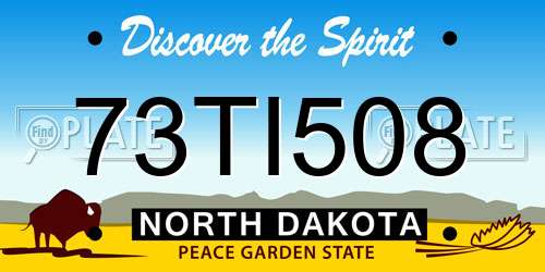 73TI508 North Dakota License Plate