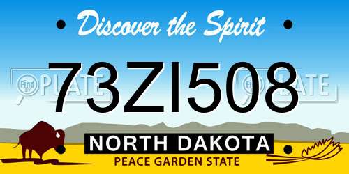 73ZI508 North Dakota License Plate