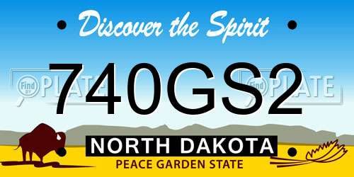 740GS2 North Dakota License Plate