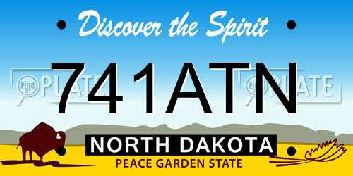 741ATN North Dakota License Plate