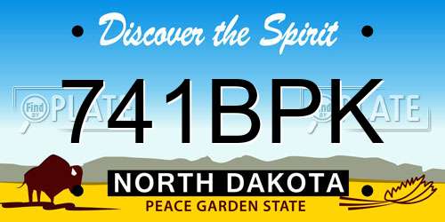 741BPK North Dakota License Plate