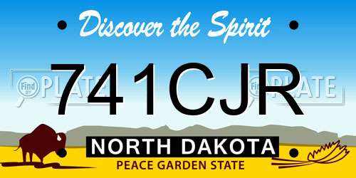 741CJR North Dakota License Plate