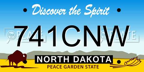 741CNW North Dakota License Plate