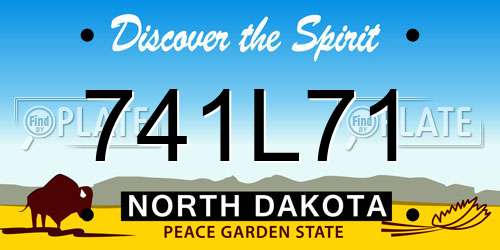 741L71 North Dakota License Plate