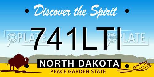 741LTI North Dakota License Plate