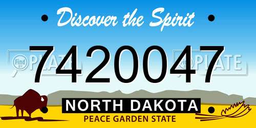 7420047 North Dakota License Plate