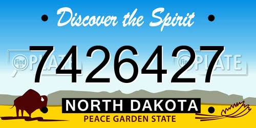 7426427 North Dakota License Plate