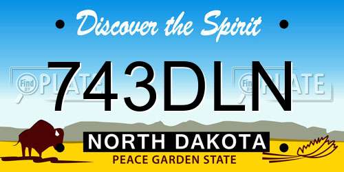 743DLN North Dakota License Plate
